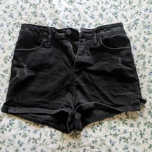 BDG UO Black Denim Shorts, size 27